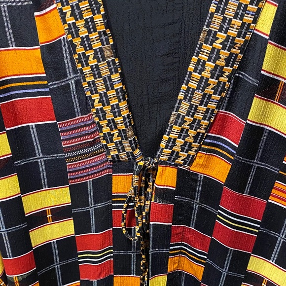 We Be Bop Vintage Colorful Geometric Patterned Cardigan and under top size 1X - Picture 9 of 16